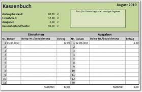 Verkäufer aus dem ausland können ihnen artikel regulär über einen internationalen versandservice zuschicken. Excel Vorlage Kassenbuch Alle Meine Vorlagen De