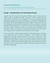 Position paper examples barca fontanacountryinn com. Drugs Introduction And Conclusion Free Essay Example