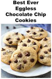 Easy Eggless Chocolate Chip Cookies Carve Your Craving Eggless Chocolate Chip Cookies Chocolate Chip Cookies Make Chocolate Chip Cookies
