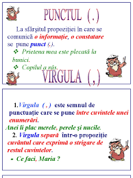 Virgula în propoziţie în limba româna. Planse Semnele De Punctuatie Clasa Adoua 1
