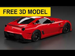 Ferrari 599 Super Sport Car Animation Video In Keyshot Free 3d Model Sketchup Obj Max Download Youtube Di 2020