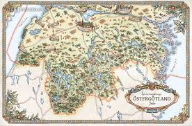 Schweden zwischen ostsee und wettersee, 11.046 qkm, (1904) 286.267 e.; Folk Art In Ostergotland Filippo Vanzo Illustrator Cartographer