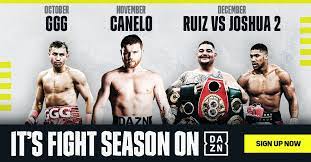 Dazn is a streaming service that allows fight fans to view numerous fighting events throughout the year for a set promoter eddie hearn of matchroom is in charge of the boxing department for dazn. Dazn Unveils Fall Boxing Schedule It S Fight Season On Dazn Boxing News