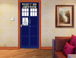 Dr Who Tardis Personalized Name Door Wrap Decal Removable Sticker D12 Decalz Co