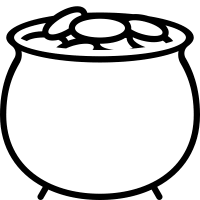 $1,500, (20) $500 prizes and (50) $200 prizes! Pot Of Gold Icons Download Free Vector Icons Noun Project