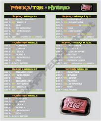 P90x3 T25 Hybrid Schedule Workout Calendar Rippedclub