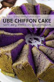 Ube Chiffon Cake Ube Chiffon Cake Recipe Desserts Chiffon Cake
