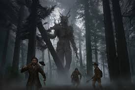 Fantasy wallpapers hd sort wallpapers by: Hd Wallpaper Fantasy Creature Dark Forest Giant Monster Tree Plant Wallpaper Flare