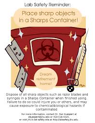 He didn't put on safety goggles since he was wearing glasses. Lab Safety Posters Johns Hopkins Lab Safety