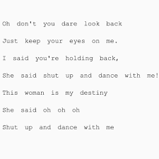 Why Don T You Sleep With Me Shut Up Shut Up And Dance Walk The Moon My New Favorite Song 3 Shut Up And Dance Favorite Lyrics Music Quotes