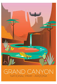 Grand Canyon National Park Print Etsy Vintage Travel Posters Vintage Posters National Park Posters