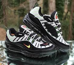 Nike Air Max 98 Highlighter Platinum Tint Black Sz 9 Lime Green Orange Flame New Nike Runningcrosstraining In 2020 Nike Air Max Green Nike Shoes Nike Air