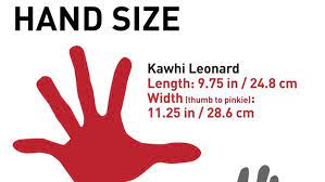 What makes one of the newest toronto raptors' kawhi leonard such a great defender isn't just his standing at 6'7 and 230lbs, kawhi is almost the perfect size to defend any perimetre player at the but leonard's greatest assets may be his massive hands. Kawhi Leonard Hand Size Graphic Cbc