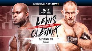 View fight card, video, results, predictions, and news. Ufc Fight Night On Espn Lewis Vs Oleinik August 8 Exclusively On Espn Espn Press Room U S