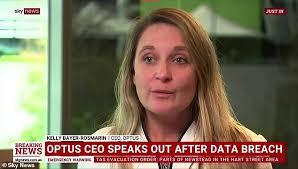 Optus CEO Kelly Bayer Rosmarin is asked whether she will resign