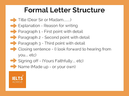 Include a sentence about talking to the receiver of the letter in the future. How To Write A Formal Letter Ielts Achieve Formal Letter Writing Ielts Writing Essay Writing Skills