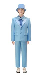 Dumb and Dumber Suit Boy Harry Dunne Blue Cosplay Costume Halloween Pa