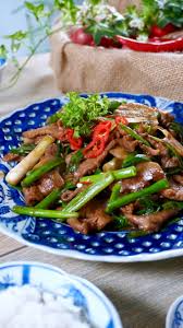 Stir Fried Beef With Ginger And Spring Onions Recipe Spring Onion Recipes Fried Beef Ginger Beef