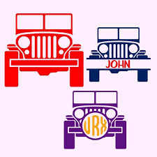 Jeep Monogram In Svg Dxf Png Format Beehivefiles Rhinestonehive