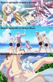 A river is basically a small beach : r/Animemes