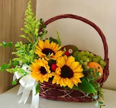 Flower And Fruit Basket Well Wishes Basket Singapore Jw Florist Jw Florist In 2020 Basket Flower Arrangements Fruit Flower Basket Fruit Basket Gift