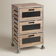 Wood And Metal 3 Drawer Mackenzie Rolling Cart Rolling Cart Farmhouse Office Storage Home Office Furniture Desk