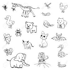 Download 540+ royalty free origami outline animals vector images. Freehand Drawing Outline Doodle Animal Vector Set Royalty Free Cliparts Vectors And Stock Illustration Image 65888126