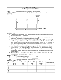 Repeat the above procedure thrice to calculate the average focal length. Practical 3 Focal Length Of Concave Mirror Aim