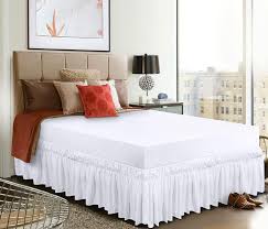 They can be found either with pleats or in a flat panel, gathered into ruffles. Elastic Bed Ruffle Skirt With 16 Inches Drop Utopia Bedding Ebay