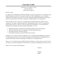 According to recruitment agency monster, factors such as a recognition, training and development. Best Compensation And Benefits Cover Letter Examples Livecareer
