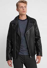 Kiomi Faux Leather Jacket Black Zalando Co Uk Black Faux Leather Jacket Leather Jacket Faux Leather Jackets
