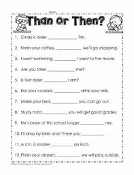 Then Vs Than Worksheet 1 Parts Of Speech Worksheets Then Vs Than Parts Of Speech