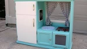 old tv cabinet into a kids play kitchen