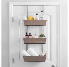 Triple Wood Over The Door Hanging Baskets Kirklands Hanging Wall Baskets Metal Wall Shelves Baskets On Wall