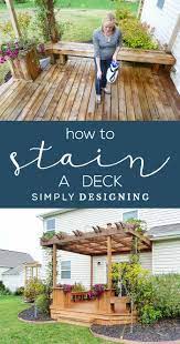 How To Stain A Deck Simply Designing With Ashley