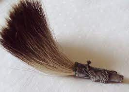Antique French Hunters Hat Hackle With Deer Stag Wild Boars Hair Hat Brooch Hat Pin Chasseur Hat Brooch Deer Stag Hat Pins