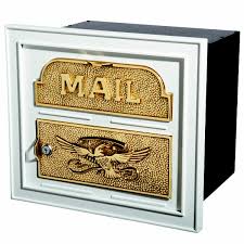 Handcrafted to provide a custom look Column Recessed Locking Mailboxes
