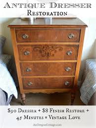 Homecho 5 drawer dresser, modern chest of drawer, white dresser chest for bedroom, living room, laundry room, closet, wood frame and easy pull antique style handle. Quick Antique Dresser Restoration An Oregon Cottage