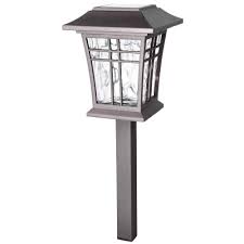 Hampton Bay Solar Bronze Outdoor Integrated Led 3000k 12 Lumens Warm White Landscape Path Light With Water Glass Lens Nxt 1840 08 The Home Depot Path Lights Outdoor Lighting Landscape Solar Path Lights