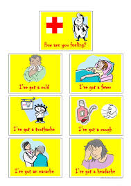 A person who is healthy is the person free from illnesses or injuries. Illnesses And Injuries Cards English Esl Worksheets For Distance Learning And Physical Classrooms