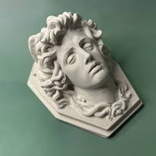 Medusa Greek Bust: Handcraft Plaster Sculpture