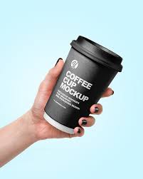 Download Coffee Cup In A Hand Mockup In Cup Bowl Mockups On Yellow Images Object Mockups PSD Mockup Templates