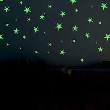 Edge Decor Aarcode Night Glowing Radium Magic Star And Moon Galaxy For Roof Bedroom Ceiling Wall Sticker Green Fluorescent Pack Of 143 Stars Big And Small Nursery Wall Stickers Wall