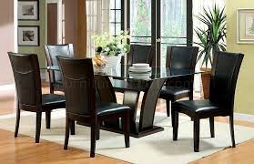 Over 900 items include casual and formal dining sets. Cm3710t Manhattan I Dining 7pc Set In Dark Cherry W Black Chairs
