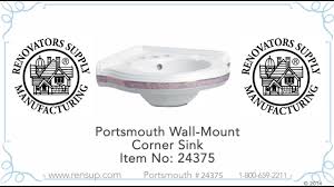 rose portsmouth wall mount corner sink