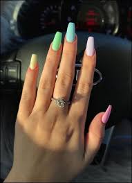 Pastel yellow ombré w/ butterfly garden• • • • #springnails #nails #acrylics #houstonnails #pastelyellownails #pastelyellowombre… Coffin Summer Acrylic Nails Tumblr Novocom Top
