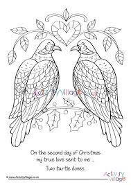 When you're finished with these, we have many other. Two Turtle Doves Colouring Page