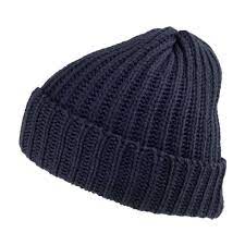 Highland 2000 Merino Wool Short Fisherman Beanie Navy Beanie Mens Beanie Fall Beanies