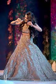 The Most Offbeat Lehenga Colours To Contemplate For Your Sangeet Wedmegood Sangeet Outfit Indian Bridal Outfits Indian Wedding Dress