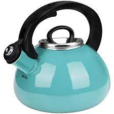 Kitchenaid offers colorful tea kettles designed to quickly boil water for tea, coffee and more in style. Amazon Com Whistling Tea Kettles Aidea 2 3 Quart Ceramic Tea Kettle For Stovetop Induction Enameled Interior Tea Pot For Anti Rust Audible Whistling Hot Water Kettle For Kitchen Easter Gift Turquoise Home